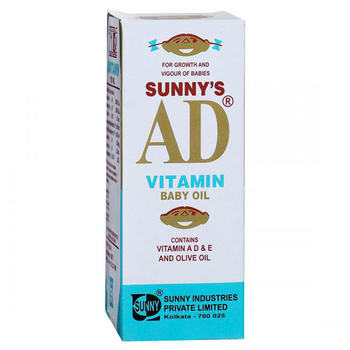 Sunny's AD Vitamin Baby Oil, 100 ml, Pack of 1 Sunny's AD Vitamin Baby Oil, 100 ml, Pack of 1