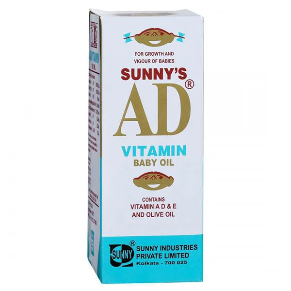 Sunny's AD Vitamin Baby Oil, 100 ml, Pack of 1