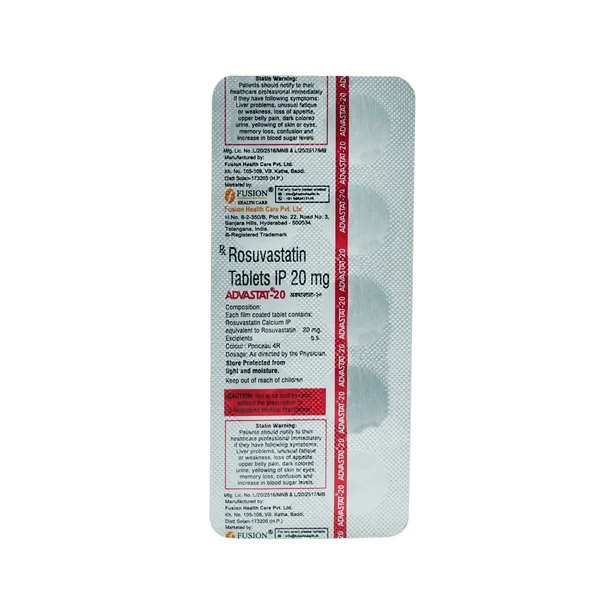 Advastat-20 Tablet 10's