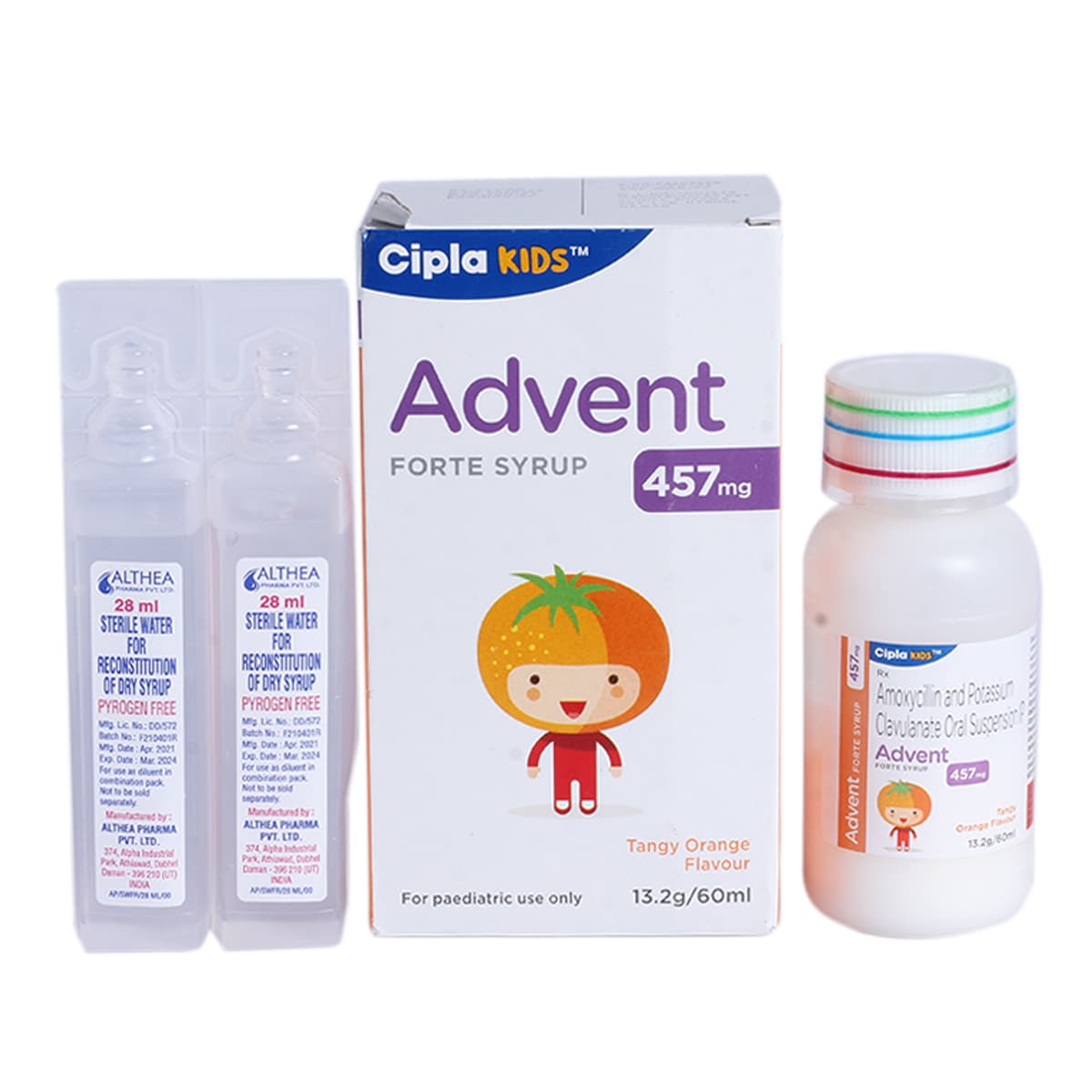 Advent Forte 457 mg Tangy Orange Flavour Syrup 60 ml, Pack of 1 Syrup Advent Forte 457 mg Tangy Orange Flavour Syrup 60 ml, Pack of 1 Syrup