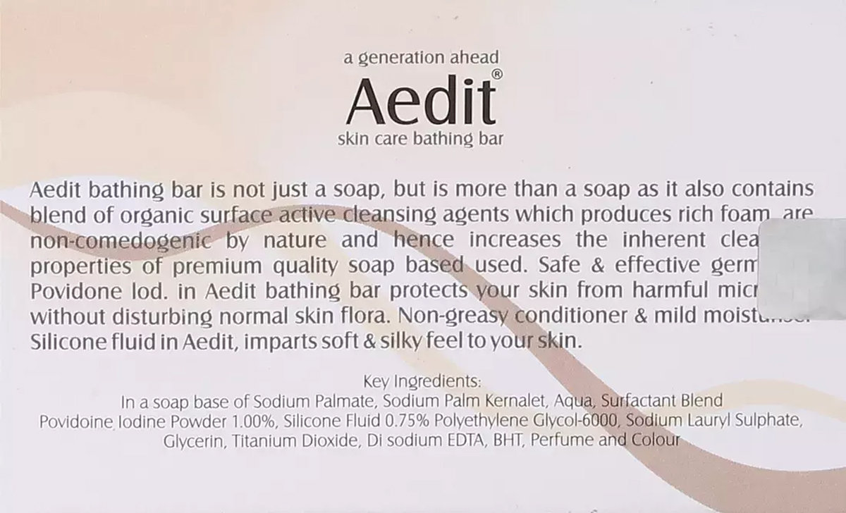 Aedit Skin Care Bathing Bar, 125 gm, Pack of 1 Aedit Skin Care Bathing Bar, 125 gm, Pack of 1