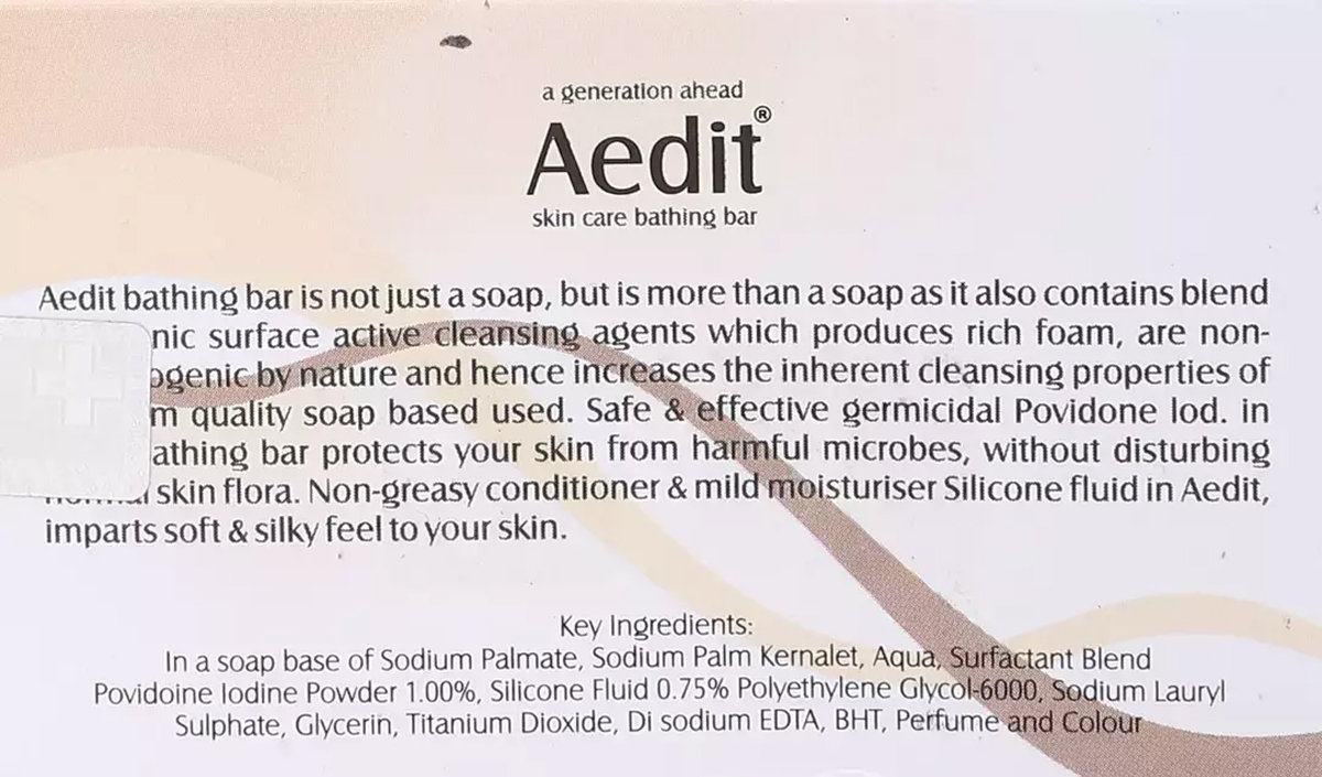 Aedit Skin Care Bathing Soap, 75 gm, Pack of 1 Aedit Skin Care Bathing Soap, 75 gm, Pack of 1