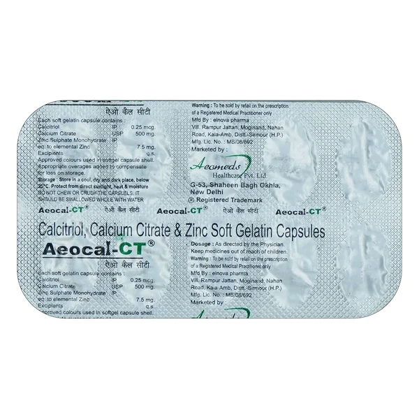 Aeocal-CT Capsule 10's, Pack of 10 CapsuleS