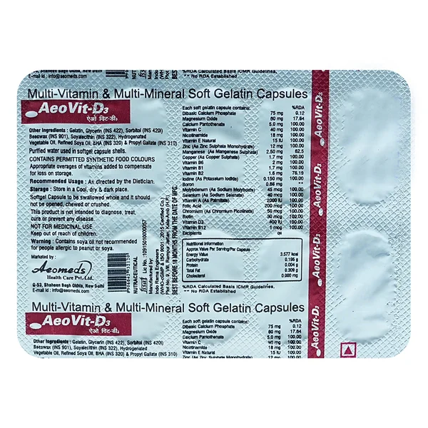 Aeovit-D3 Tablet 10's, Pack of 10