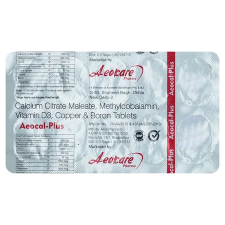 Aeocal Plus Tablet 10's