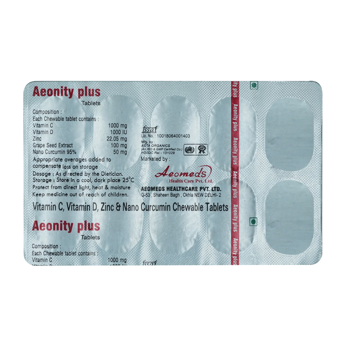 Buy Aeonity Plus Chewable Tablet 10's Online