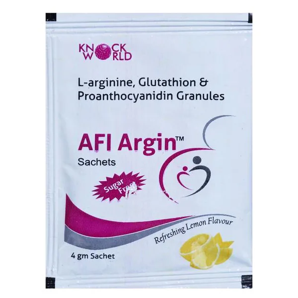 Afi Argin Sugar Free Lemon Powder Sachet 4 gm, Pack of 1 SACHET