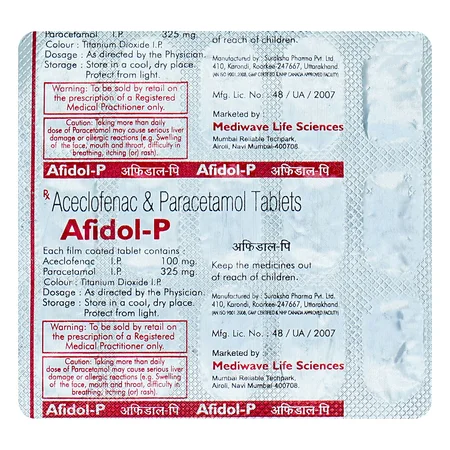 Afidol-P Tablet 15's