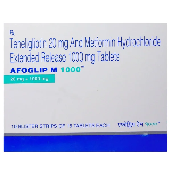 Afoglip M 1000 Tablet 15's, Pack of 15 TABLETS