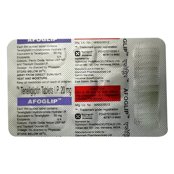 Afoglip 20 Tablet 15's, Pack of 15 TabletS