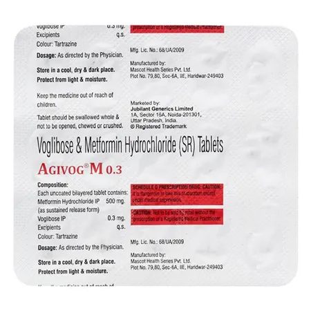 Agivog M 0.3 Tablet 15's
