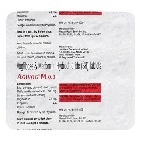 Agivog M 0.3 Tablet 15's