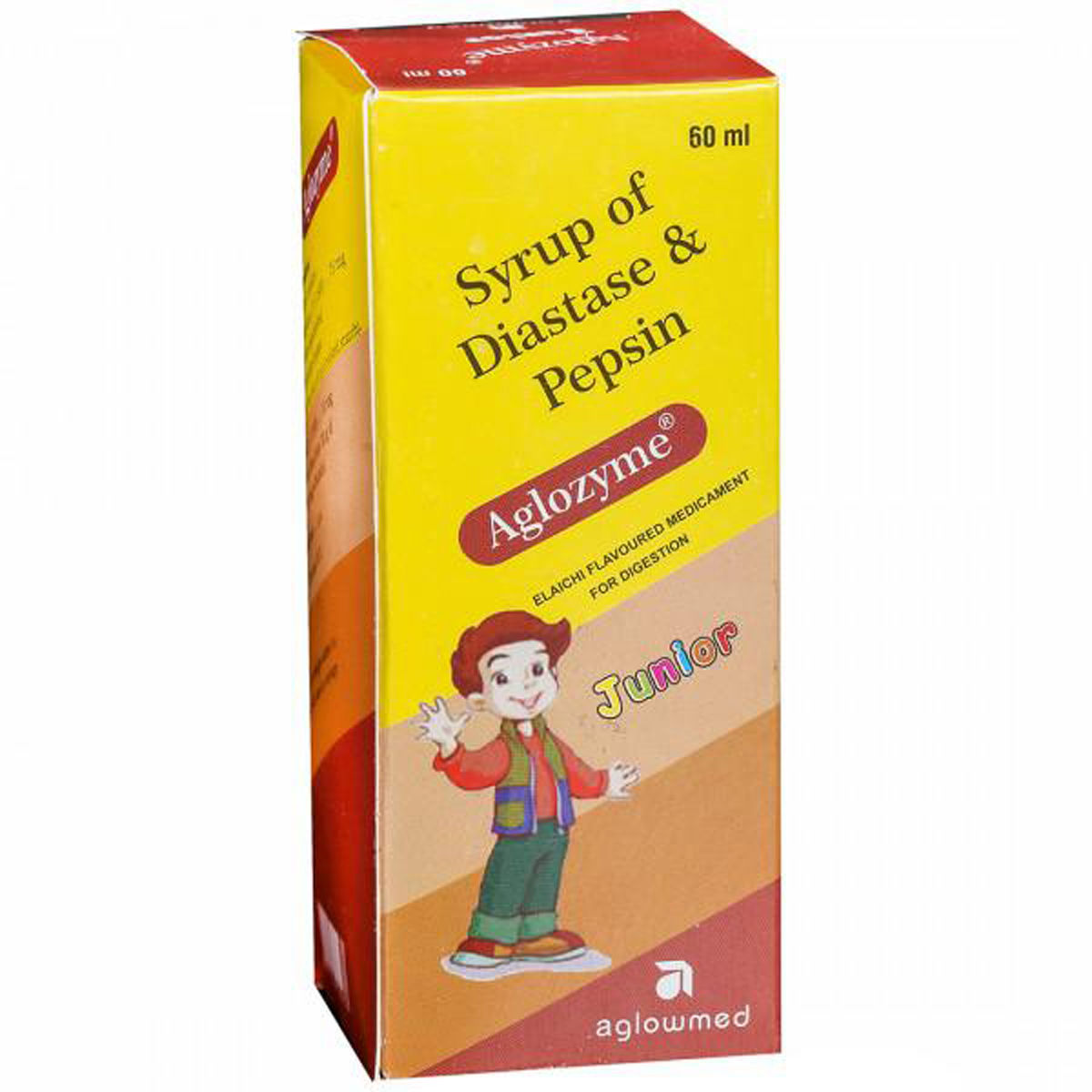 Buy Aglozyme Junior Elaichi Flavour Syrup 60 ml Online