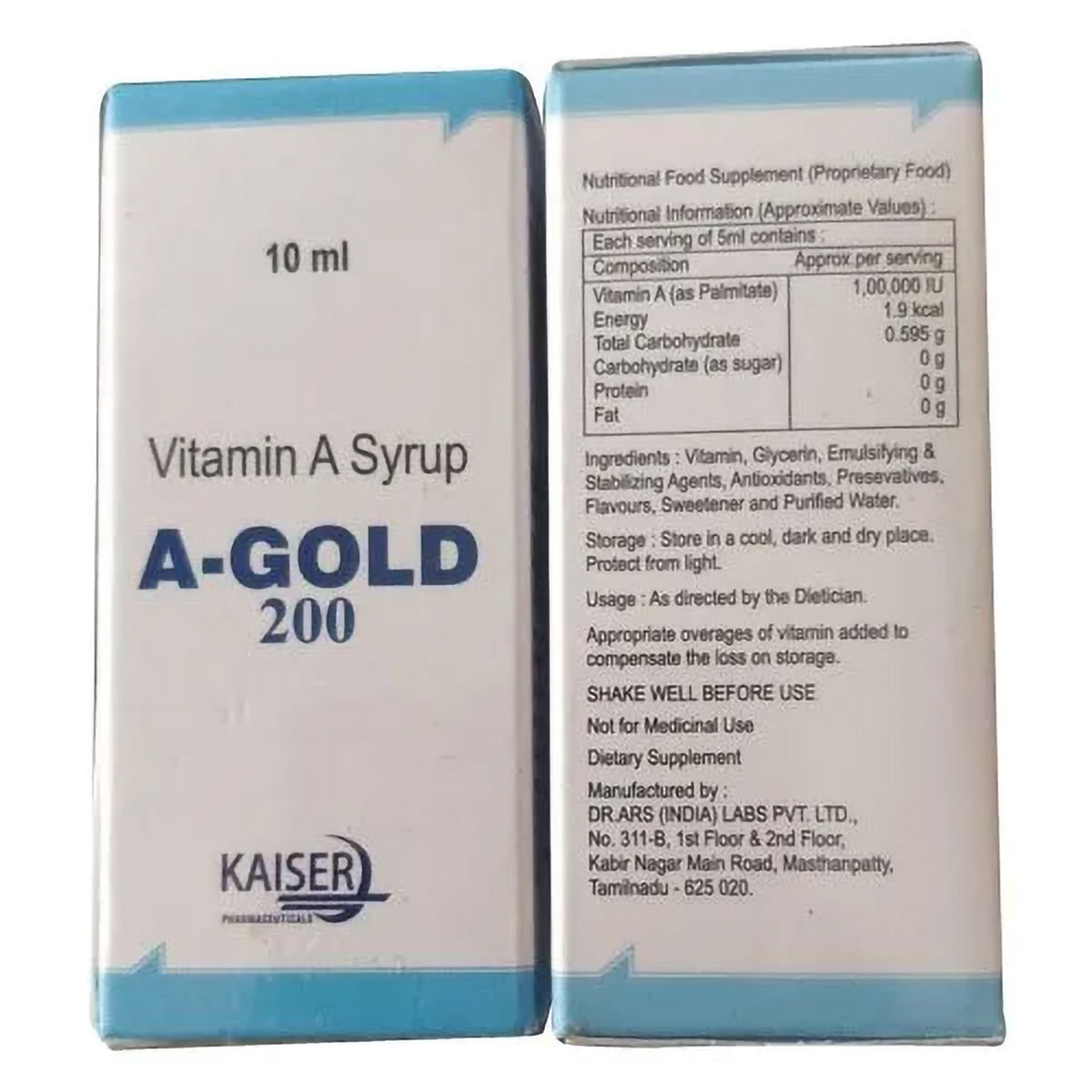 Buy A-Gold 200 Syrup 10 ml Online