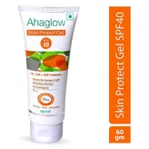 Ahaglow Skin Protect Gel 60 gm | With SPF 40 PA+++ | IR+ UVA+UVB Protection | Reduces Sun damage | Provides Long Lasting Moisturisation Upto 24hrs | Water &amp; Sweat resistance, Pack of 1