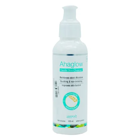 Ahaglow Gentle Skin Cleanser 125 ml | With Nourishing Oat | Removes Dirt & Impurities | For Face, Hand & Body