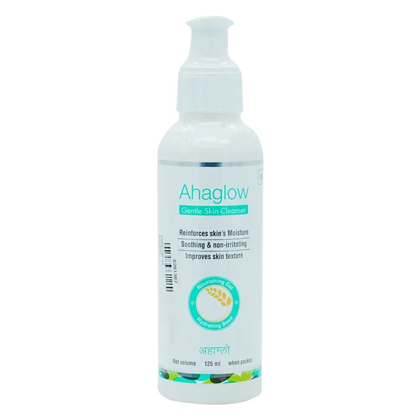 Ahaglow Gentle Skin Cleanser 125 ml | With Nourishing Oat | Removes Dirt &amp; Impurities | For Face, Hand &amp; Body, Pack of 1