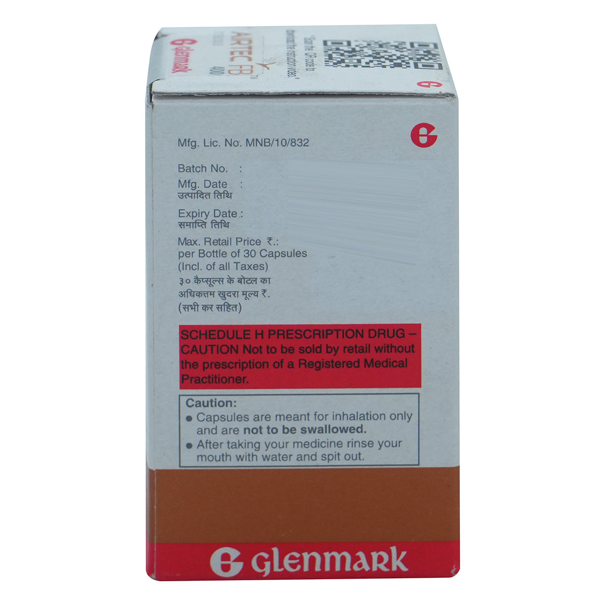 Airtec FB 400 Instacap 30's, Pack of 1 CAPSULE Airtec FB 400 Instacap 30's, Pack of 1 CAPSULE