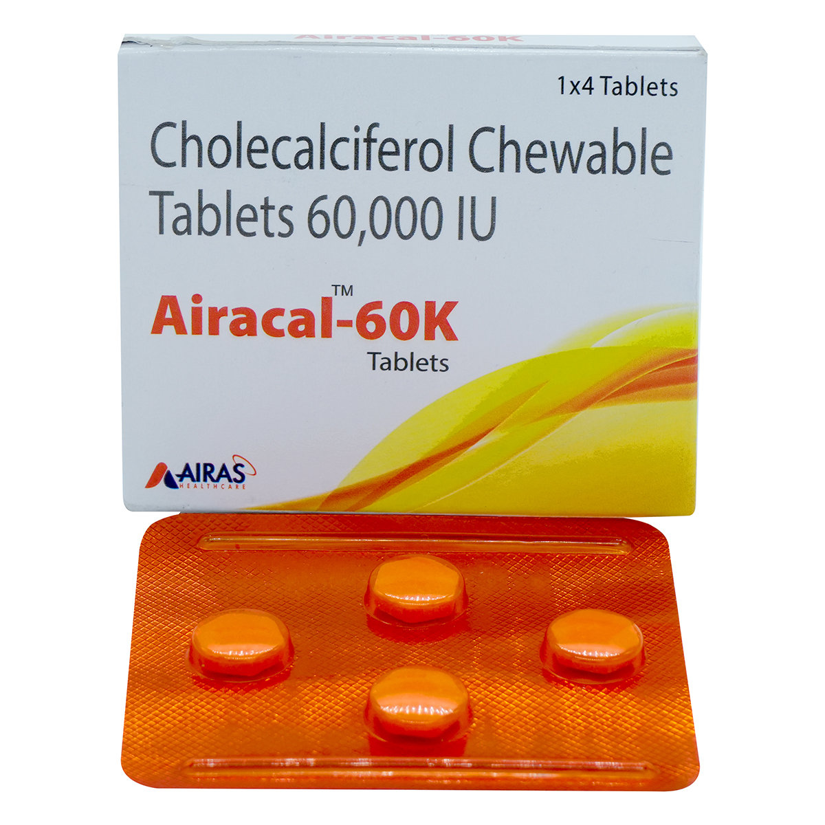 Airacal-60K Chewable Tablet 4's, Pack of 4 Chewable TabletS Airacal-60K Chewable Tablet 4's, Pack of 4 Chewable TabletS