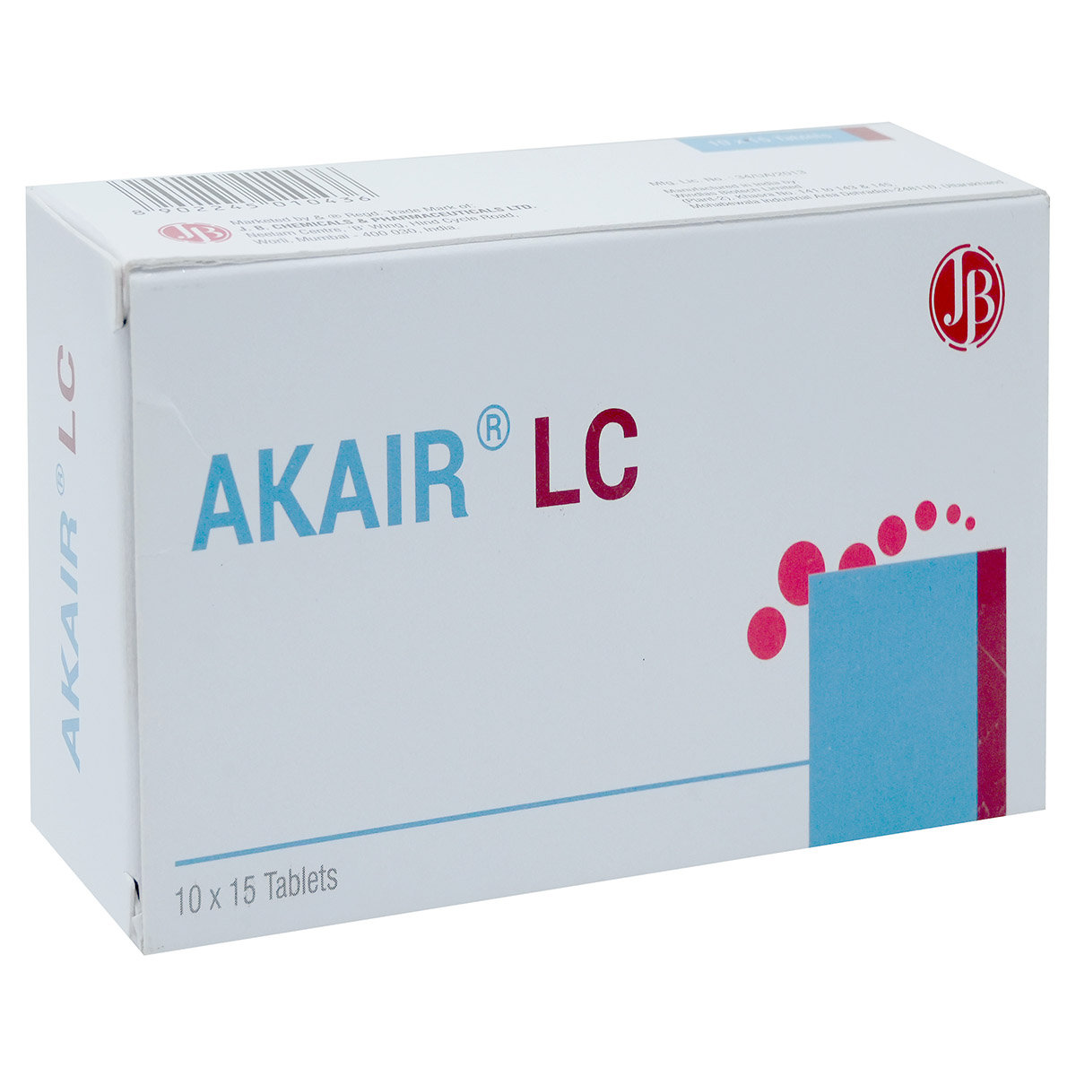 Akair LC Tablet 15's, Pack of 15 TabletS Akair LC Tablet 15's, Pack of 15 TabletS