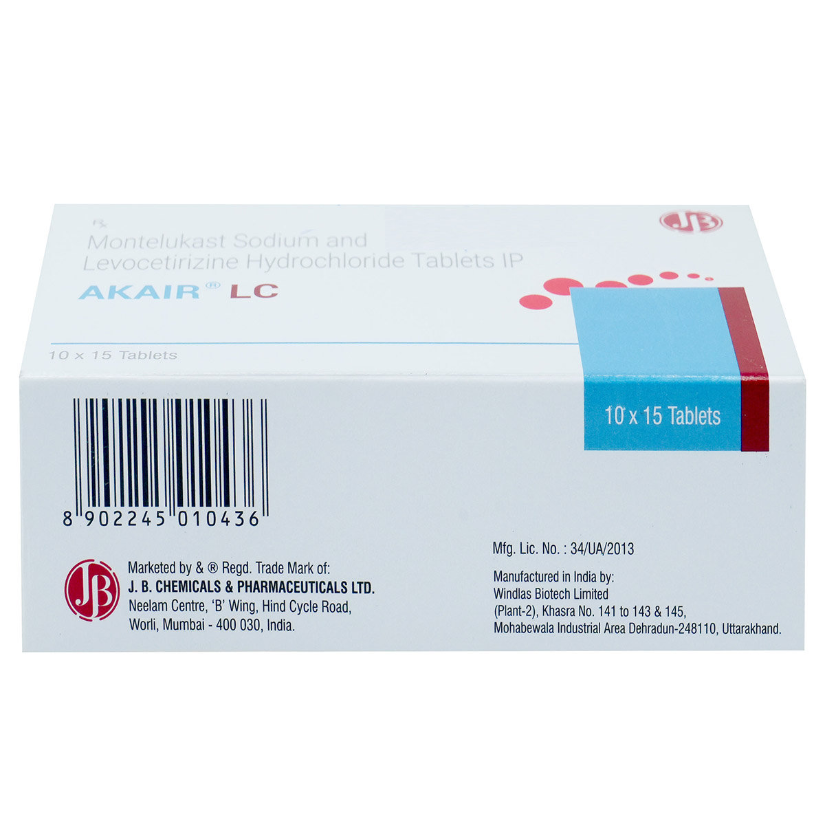 Akair LC Tablet 15's, Pack of 15 TabletS Akair LC Tablet 15's, Pack of 15 TabletS
