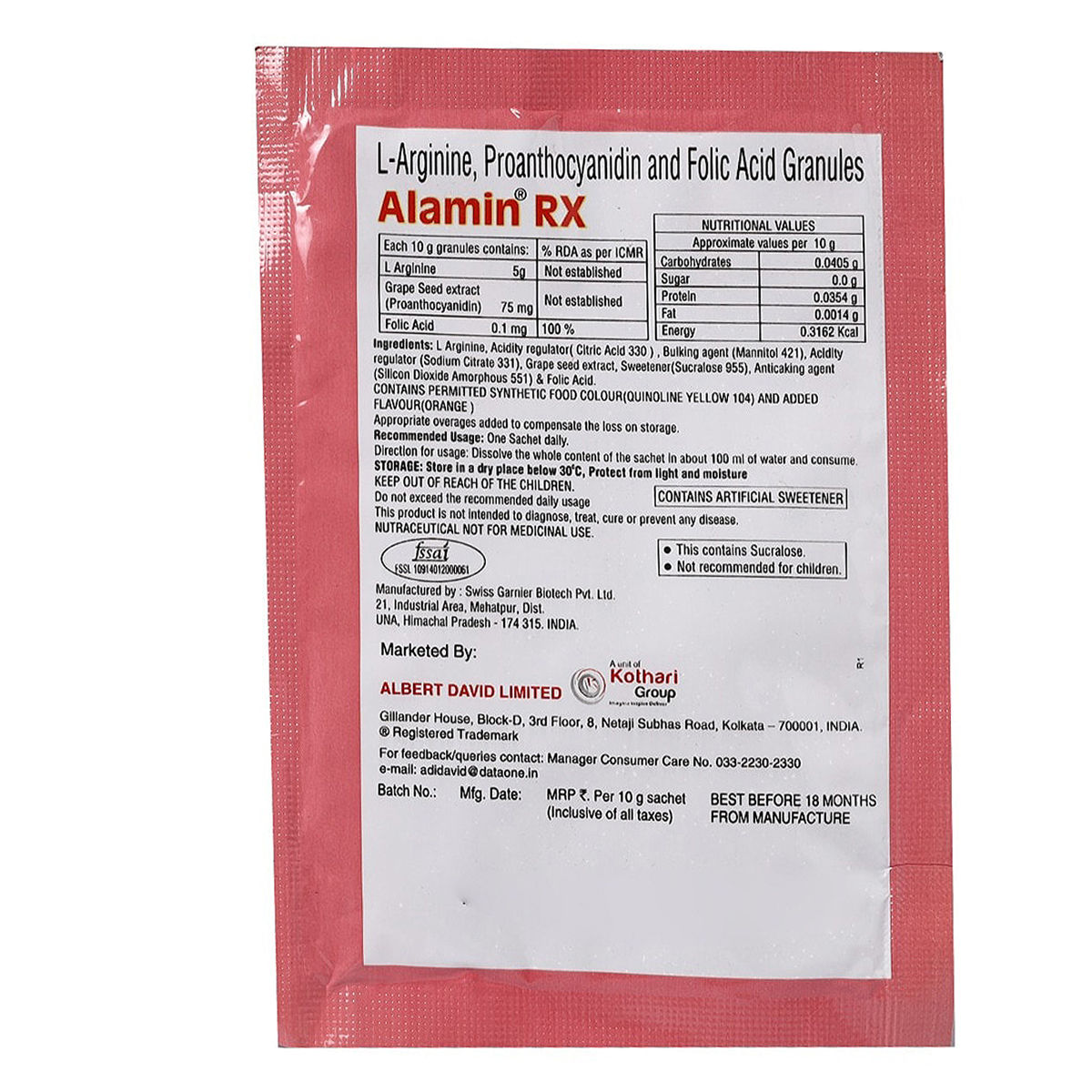 Alamin RX Sachet 10 gm, Pack of 1 POWDER
