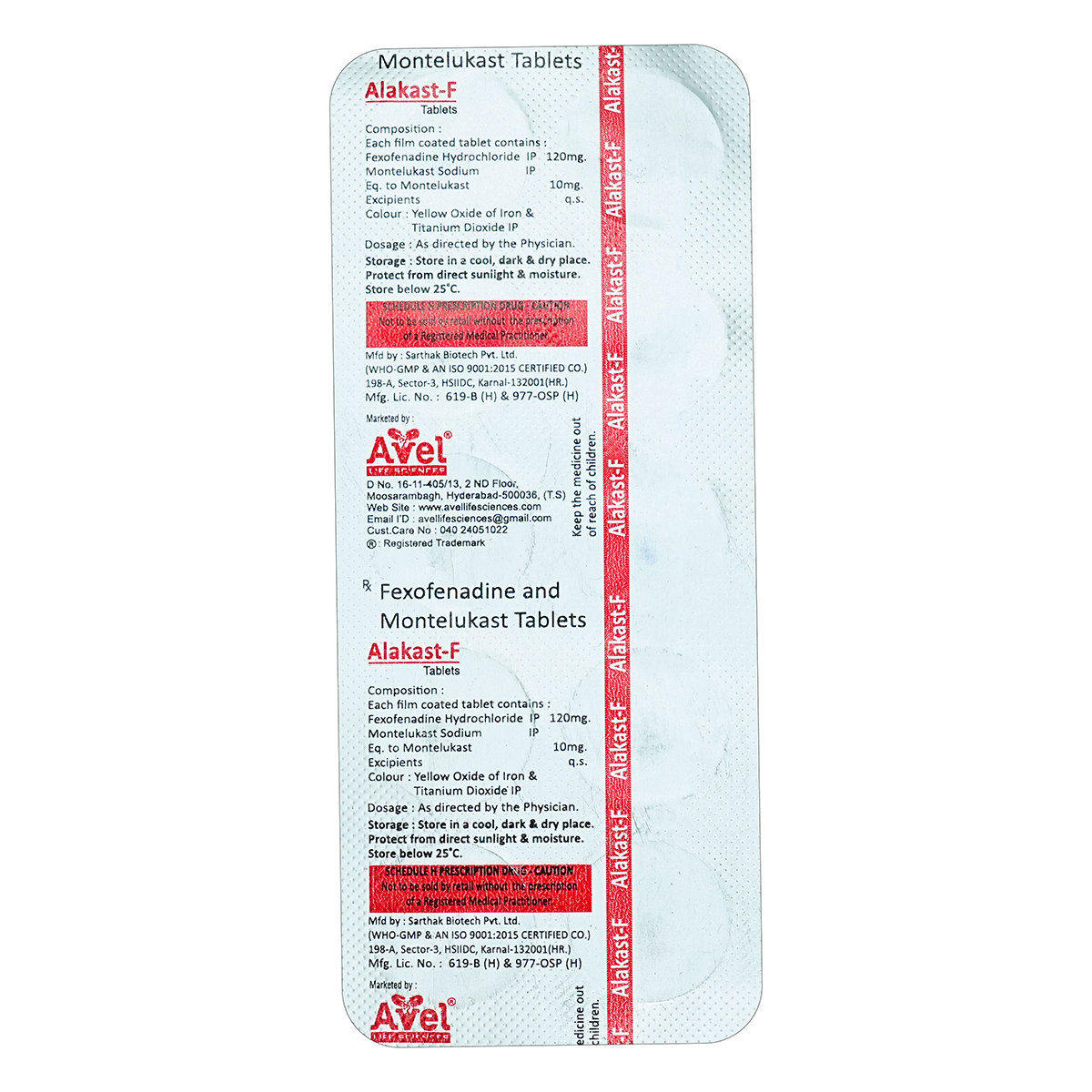 Alakast-F Tablet 10's, Pack of 10 TABLETS Alakast-F Tablet 10's, Pack of 10 TABLETS