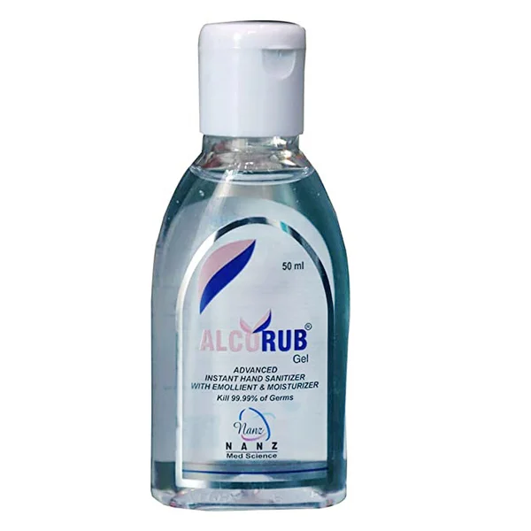 Alcorub Gel Sanitizer 50 ml | Emollient &amp; Moisturisers | Kills 99.9% Of Germs, Pack of 1