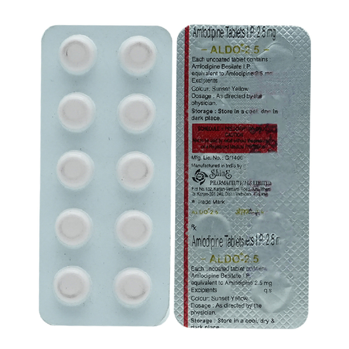 Aldo-2.5 Tablet 10's, Pack of 10 TabletS Aldo-2.5 Tablet 10's, Pack of 10 TabletS