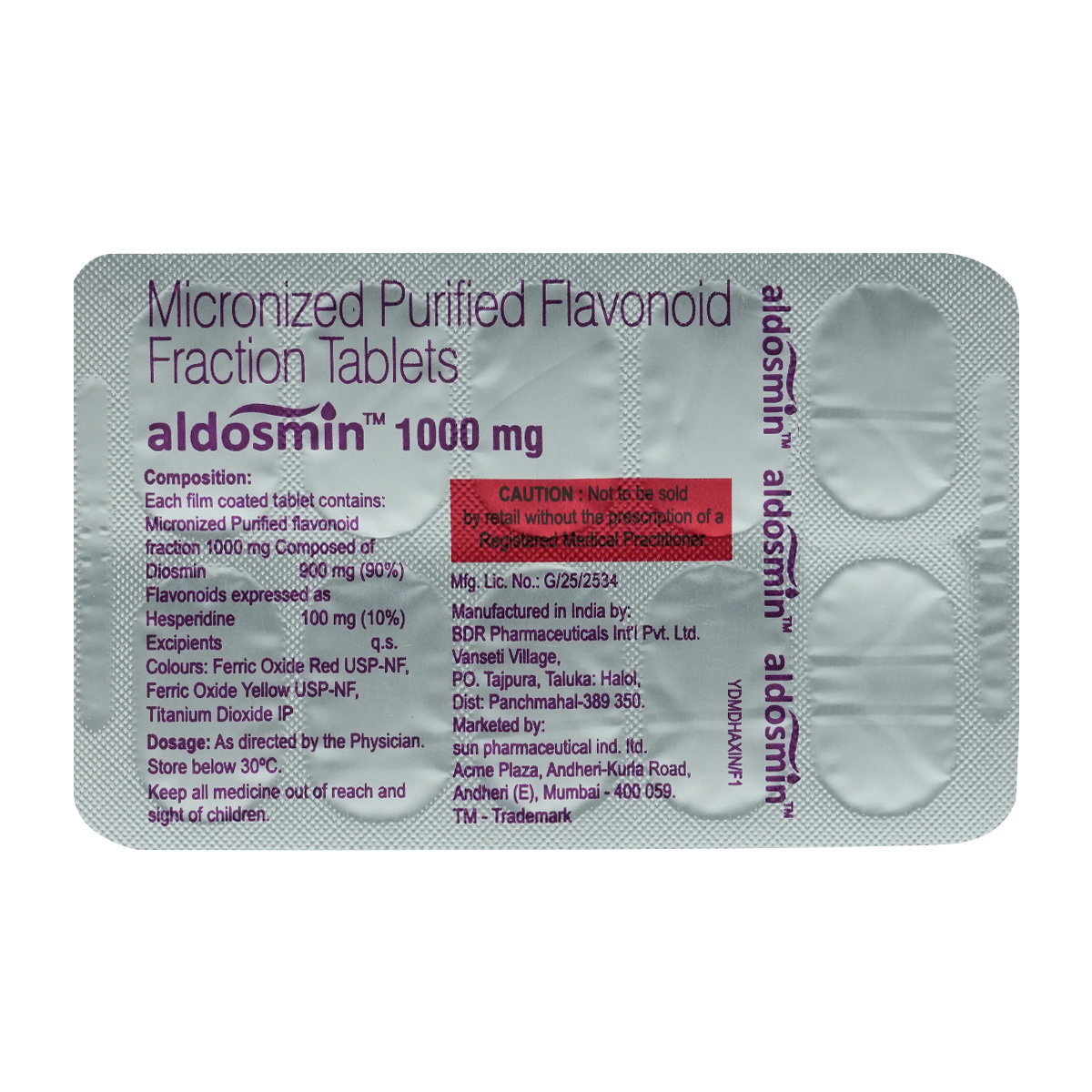 Aldosmin 1000 mg Tablet 10's, Pack of 10 TabletS Aldosmin 1000 mg Tablet 10's, Pack of 10 TabletS