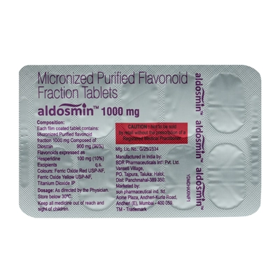 Aldosmin 1000 mg Tablet 10's, Pack of 10 TabletS