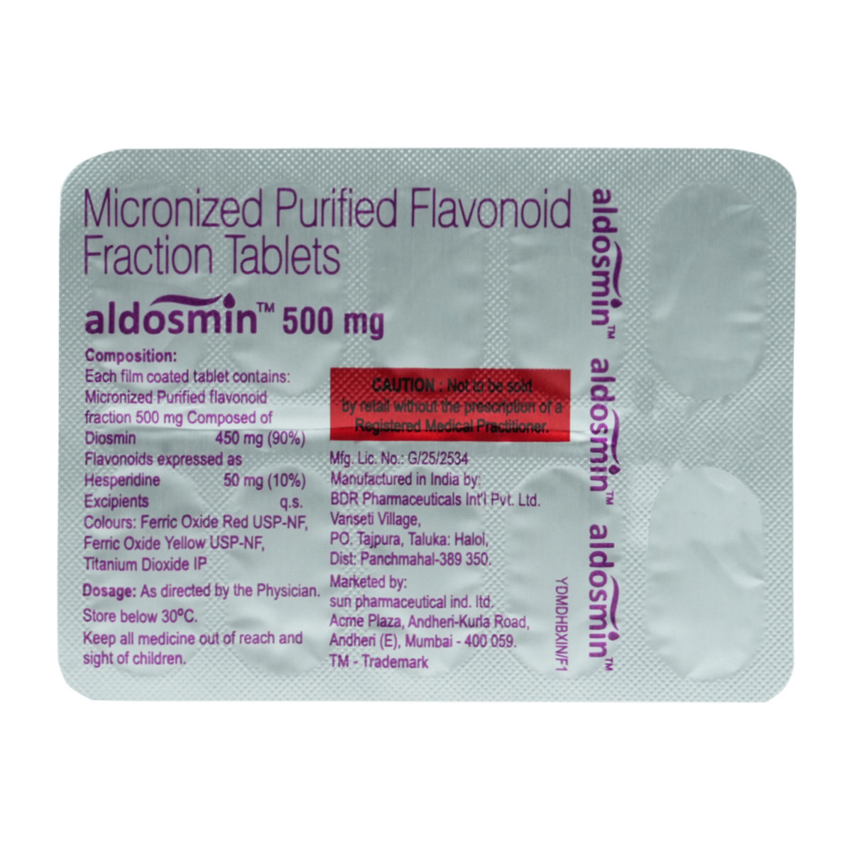 Aldosmin 500 mg Tablet 10's, Pack of 10 TabletS Aldosmin 500 mg Tablet 10's, Pack of 10 TabletS