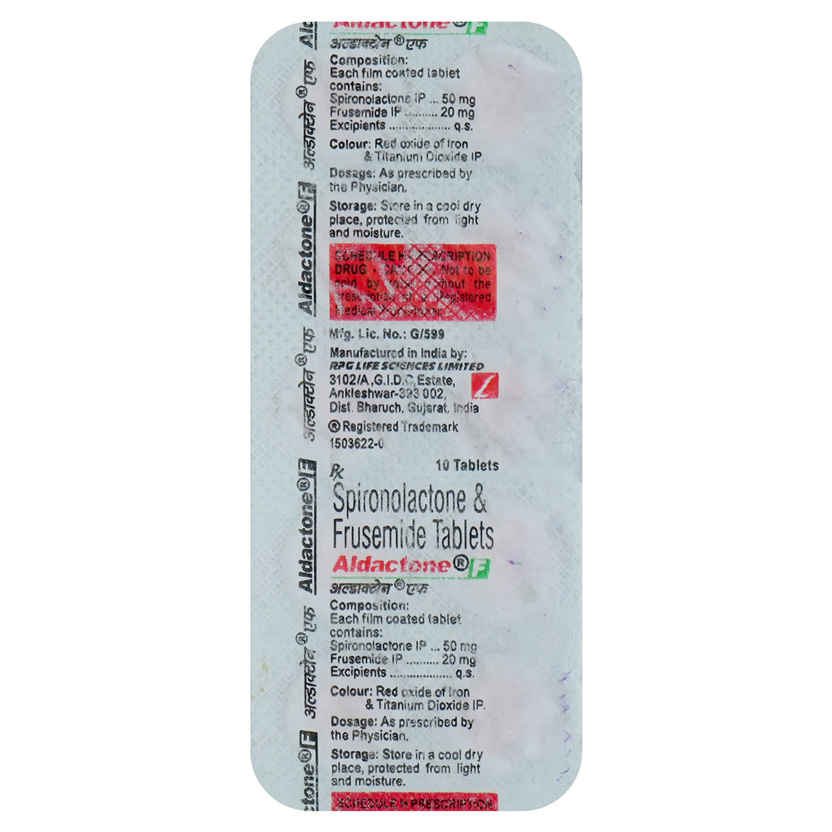 Aldactone F Tablet 10's, Pack of 10 TABLETS Aldactone F Tablet 10's, Pack of 10 TABLETS