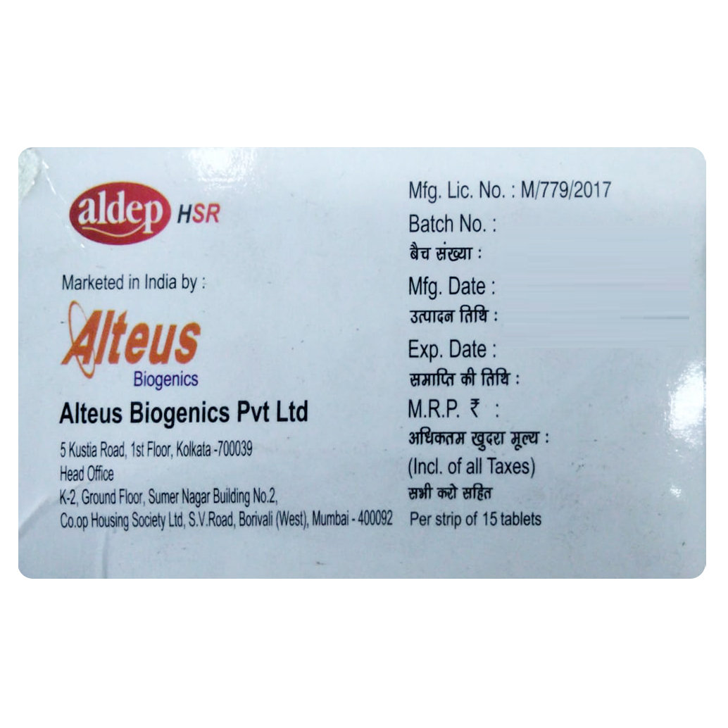 Aldep H SR Tablet 15's, Pack of 15 TABLETS Aldep H SR Tablet 15's, Pack of 15 TABLETS