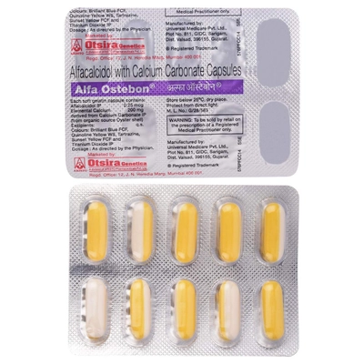 Alfa Ostebon Capsule 10's, Pack of 10 CapsuleS