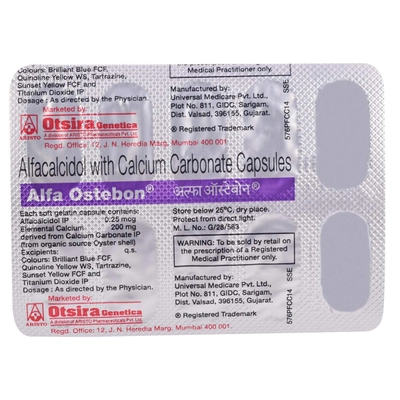 Alfa Ostebon Capsule 10's, Pack of 10 CapsuleS