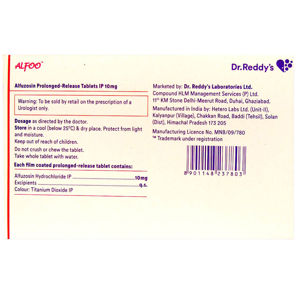 Alfoo 10 mg Tablet 30's, Pack of 30 TABLETS Alfoo 10 mg Tablet 30's, Pack of 30 TABLETS