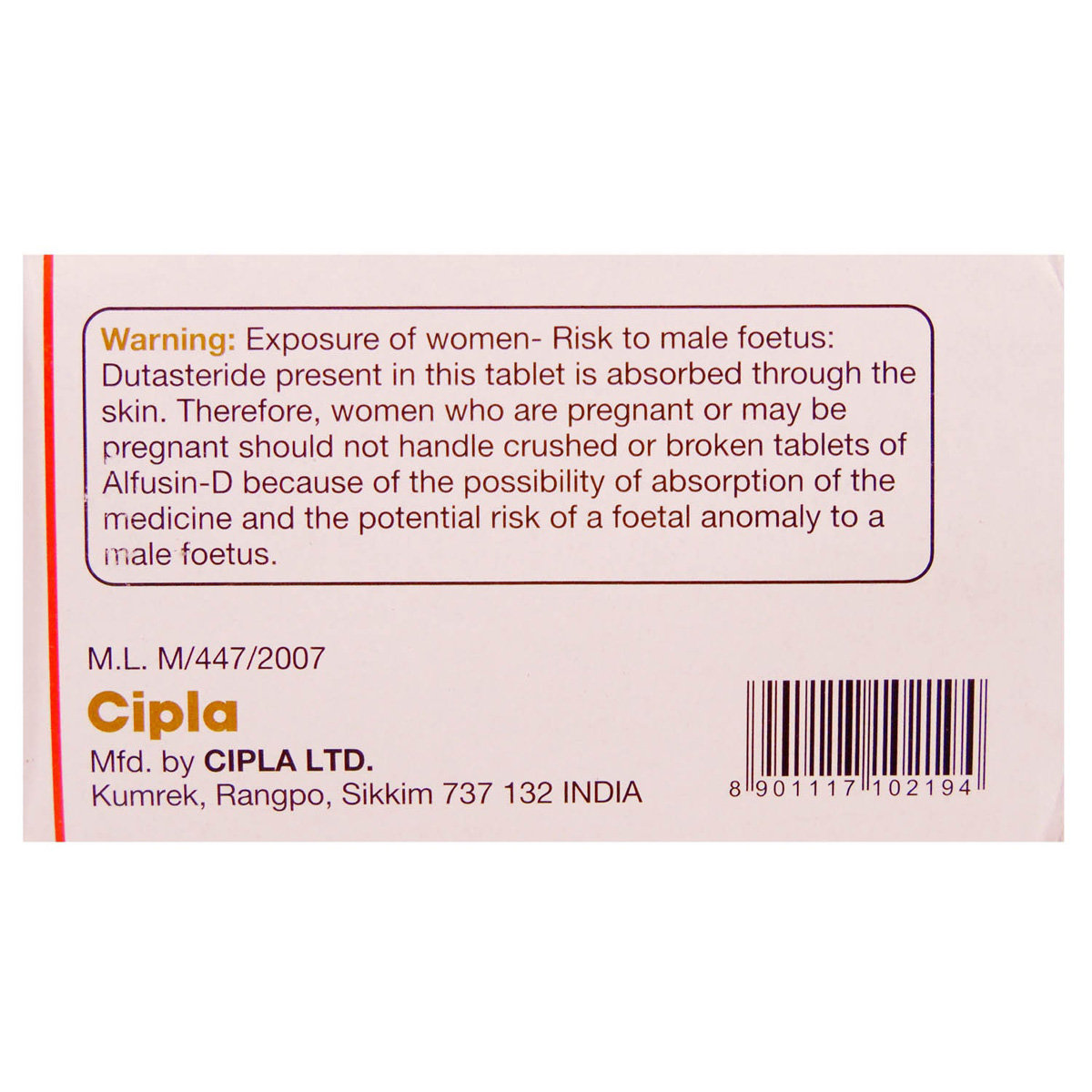 Alfusin D Tablet 15's, Pack of 15 TABLETS Alfusin D Tablet 15's, Pack of 15 TABLETS