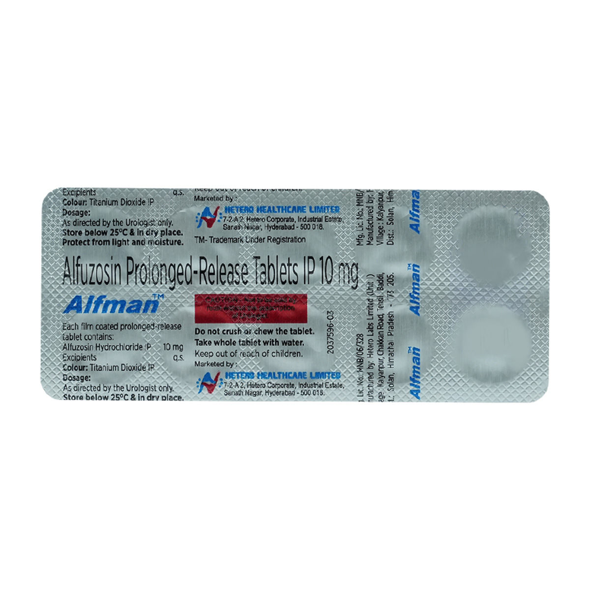 Buy Alfman 10 mg Tablet 10's Online