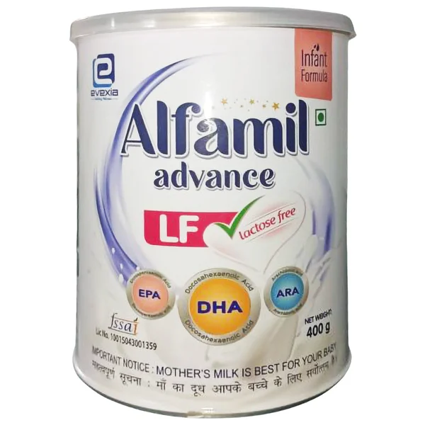 Alfamil Advance Infant Formula LF Powder, 400 gm Tin, Pack of 1