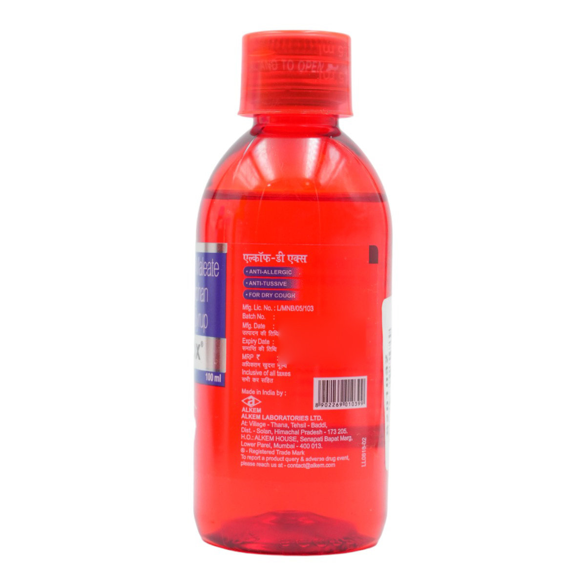 Alkof DX Syrup 100 ml, Pack of 1 SYRUP Alkof DX Syrup 100 ml, Pack of 1 SYRUP