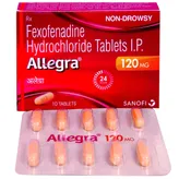 Allegra 120 mg Tablet 10's, Pack of 10 TABLETS