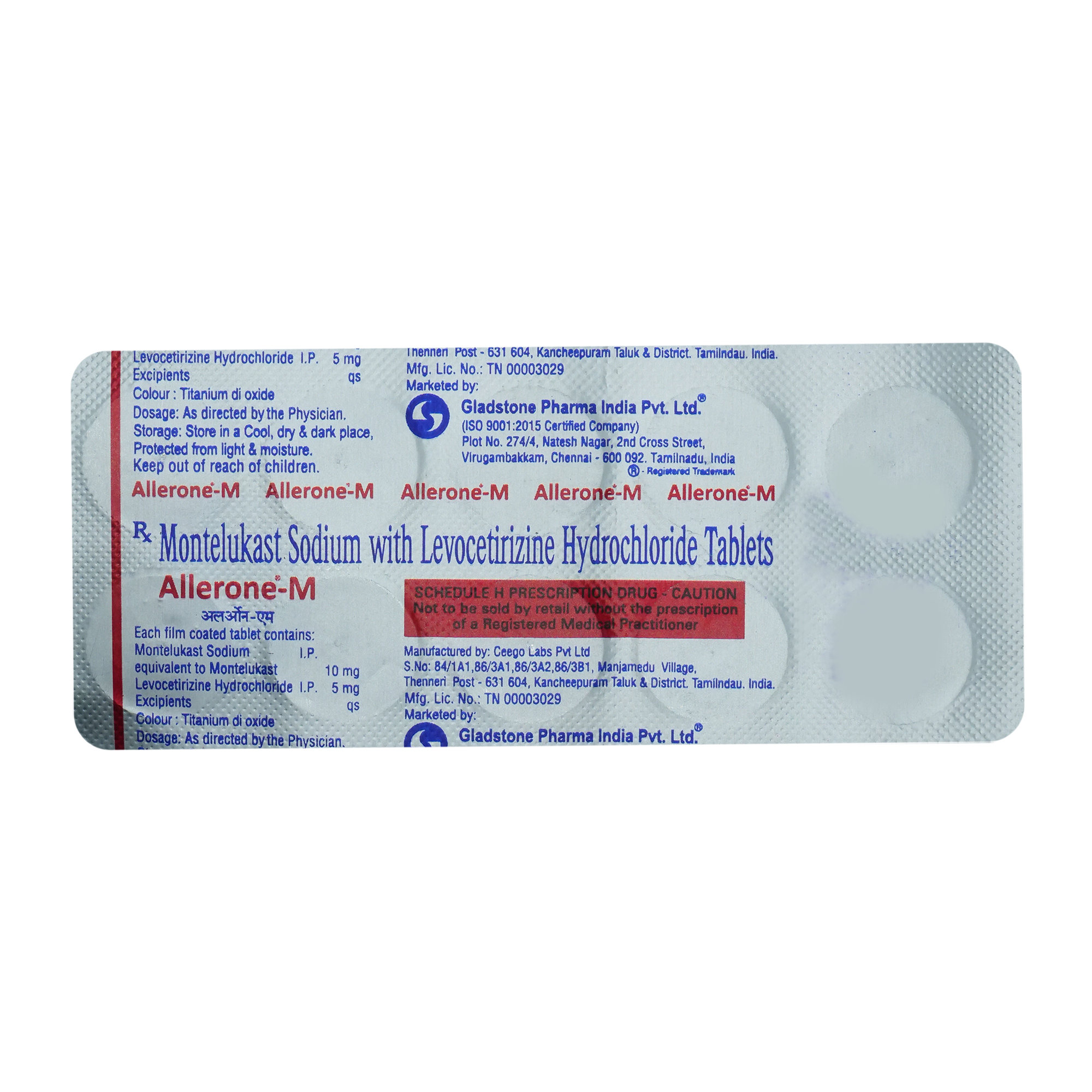 Allerone-M Tablet 10's, Pack of 10 TABLETS Allerone-M Tablet 10's, Pack of 10 TABLETS