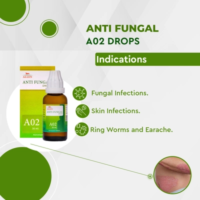 Allen A02 Anti Fungal Drops, 30 ml, Pack of 1