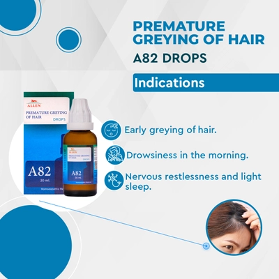 Allen A82 Premature Greying Of Hair Drops, 30 ml, Pack of 1