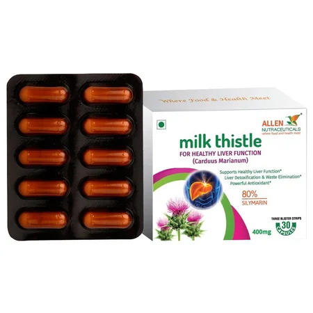 Allen Nutraceutical Milk Thistle 400mg, 30 Capsules