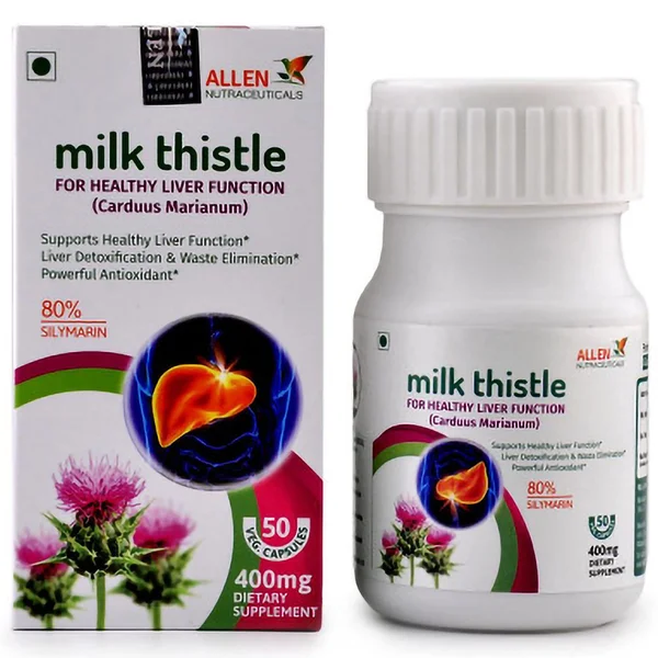 Allen Nutraceutical Milk Thistle 400mg, 50 Capsules