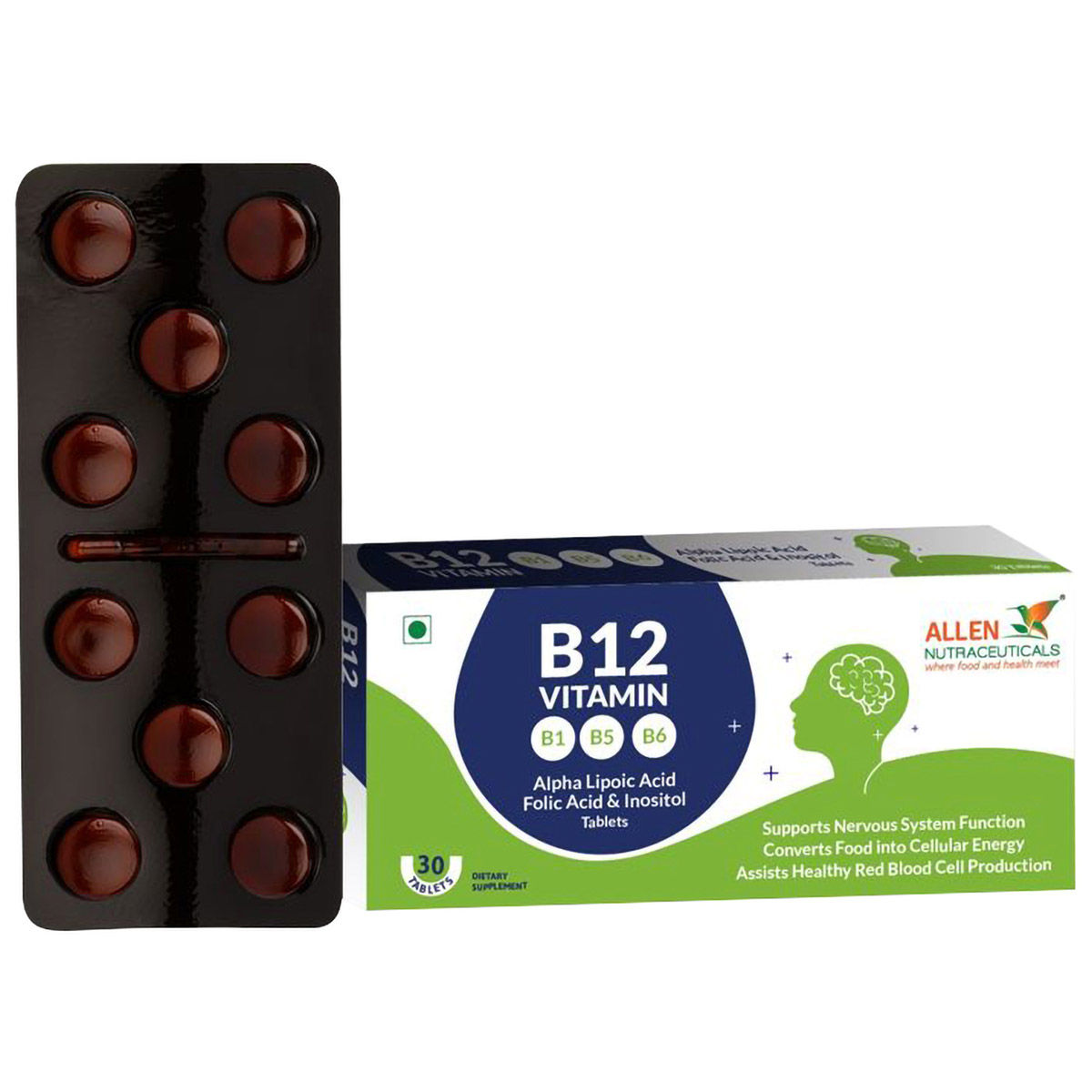 Allen Nutraceutical Vitamins B12, 30 Tablets Uses, Benefits, Price Apollo Pharmacy