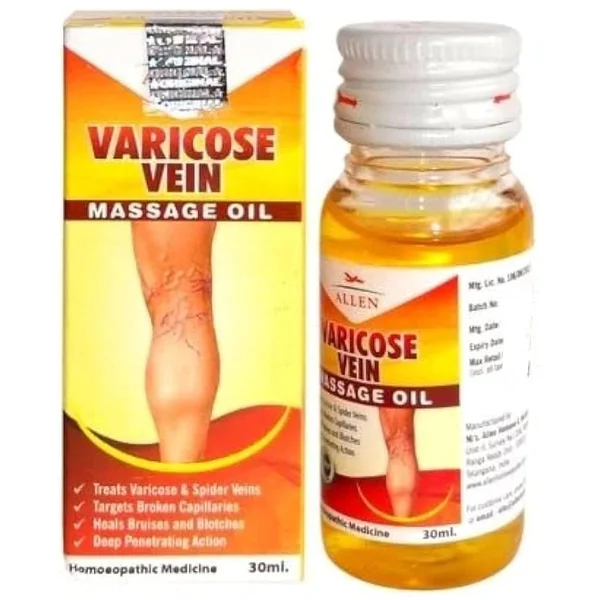 Allen Varicose Vein Massage Oil, 30 ml, Pack of 1