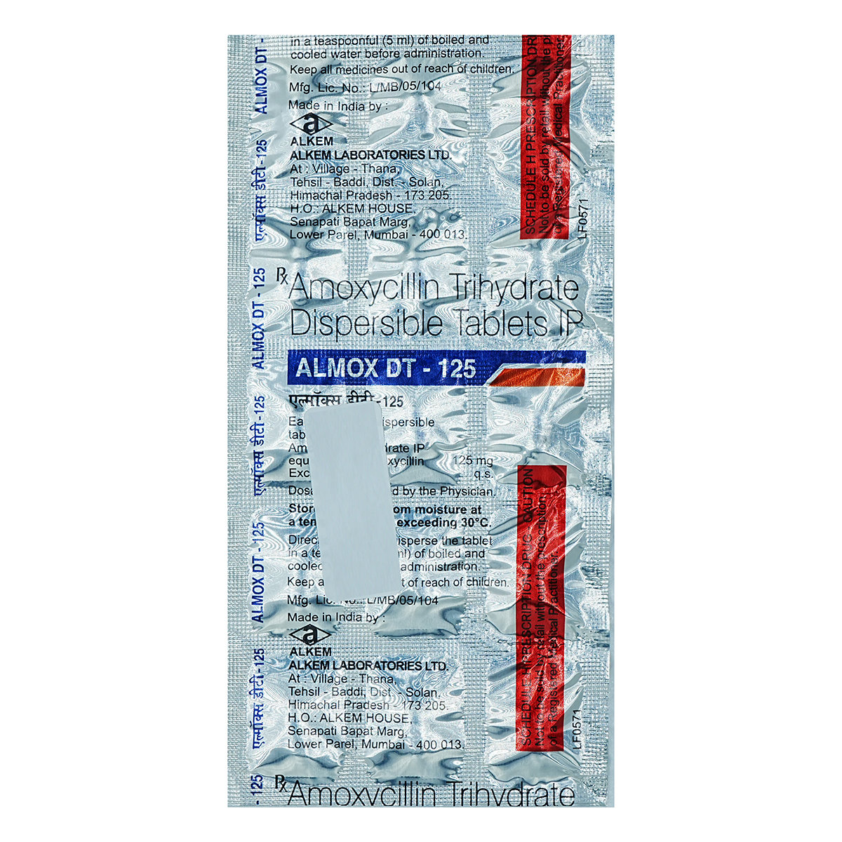 Buy Almox DT 125 mg Tablet 15's Online